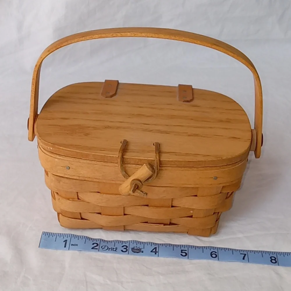 Longaberger Small Basket Vintage Handwoven 1991 Brown